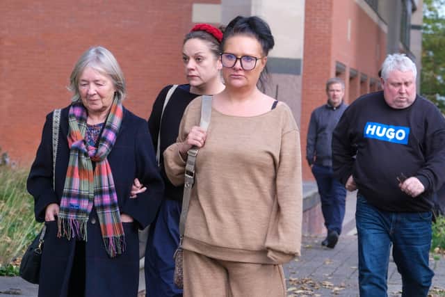 Picture shows Harvey Willgoose's family leaving Sheffield Crown Court. Photo: Dean Atkins, National World