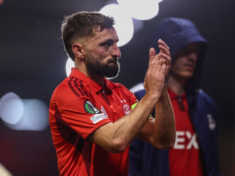 The Dons' captain is suspended after being given a red card in the weekend defeat to Kilmarnock.