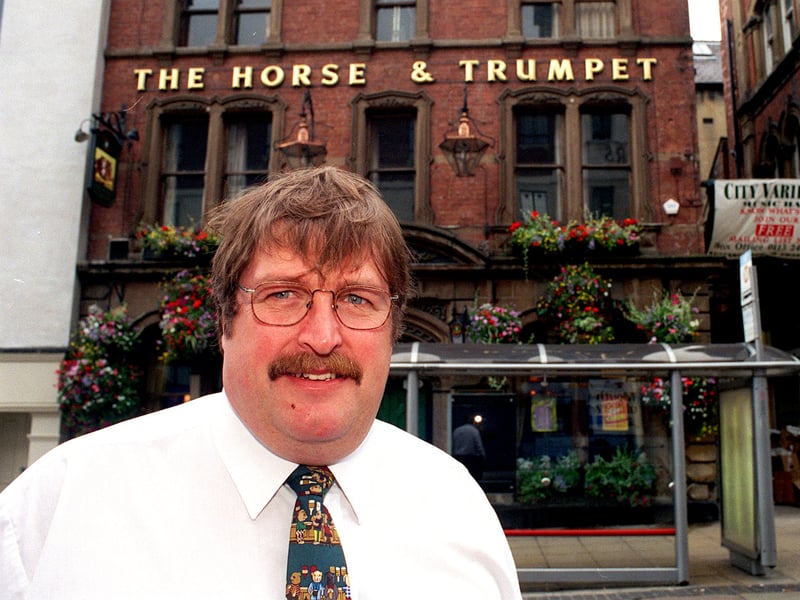 Steve Farrell, landlord of the Horse & Trumpet pub on the Headrow, Leeds, in 1999