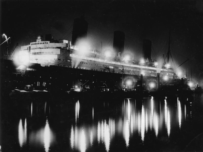The Cunard- White Star liner Berengaria in Southampton, in 1935