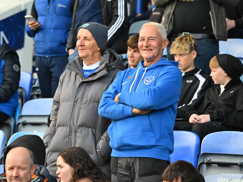 Pompey fans backed their team in the 1-0 defeat by Stoke City today.