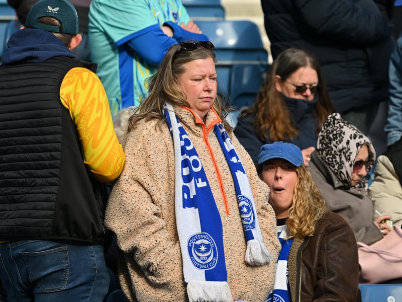 Pompey fans backed their team in the 1-0 defeat by Stoke City today.