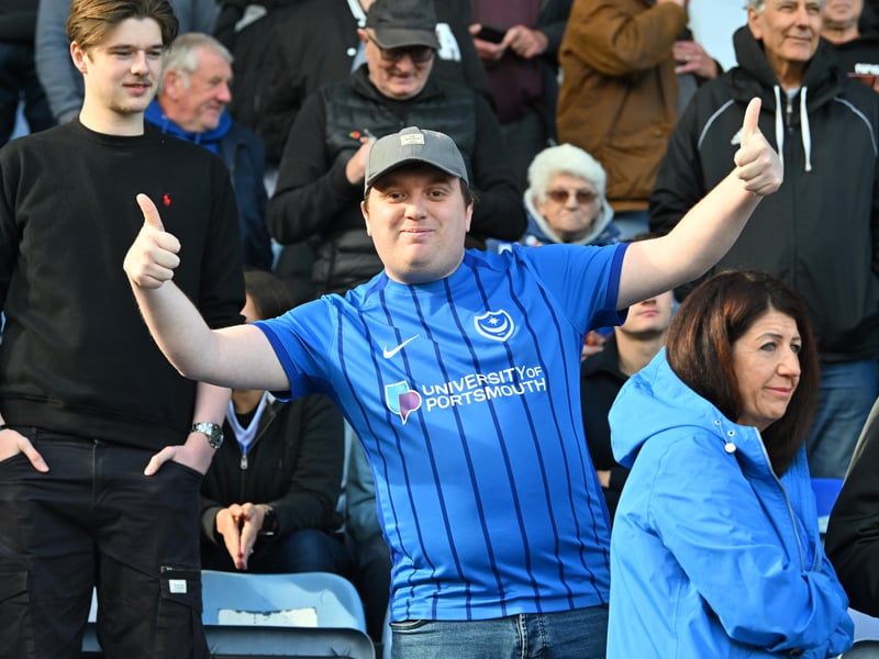 Pompey fans backed their team in the 1-0 defeat by Stoke City today.