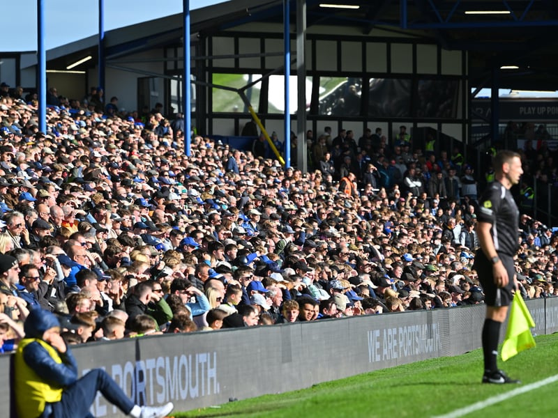Pompey fans backed their team in the 1-0 defeat by Stoke City today.