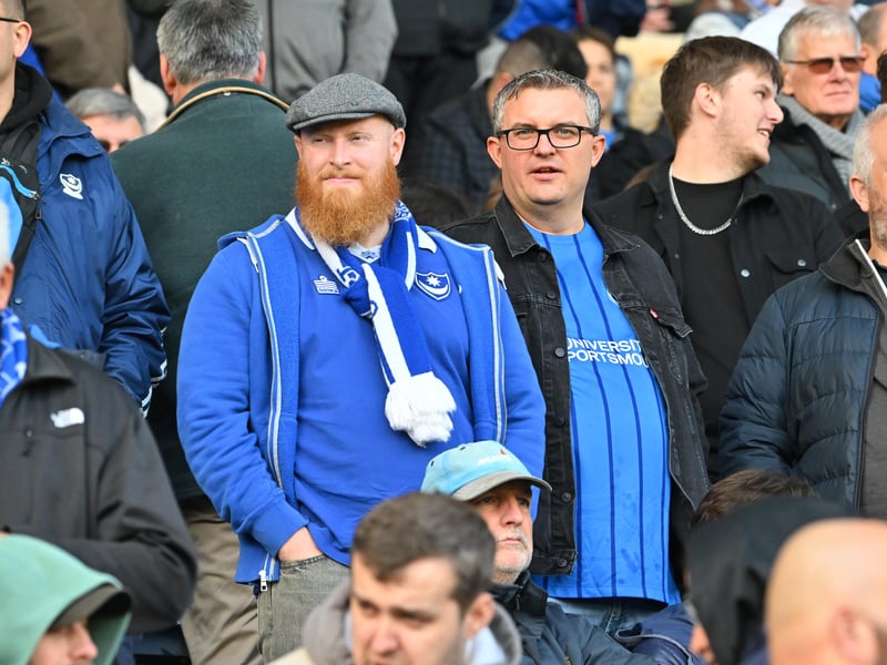 Pompey fans backed their team in the 1-0 defeat by Stoke City today.