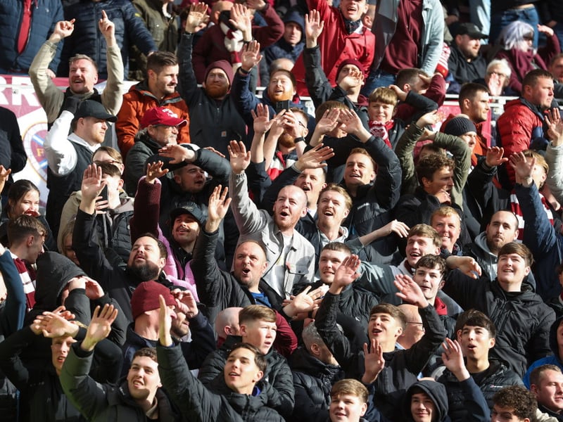 A general view of Hearts fans