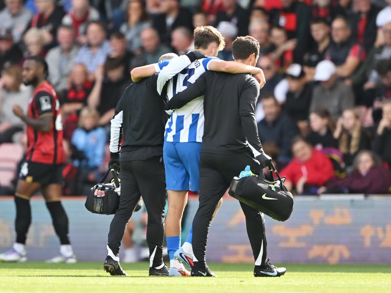 Brighton's England under-21s international midfielder  Hinshelwood damaged ankle ligaments in September's clash against Brighton and is one of the club's longer term injuries.