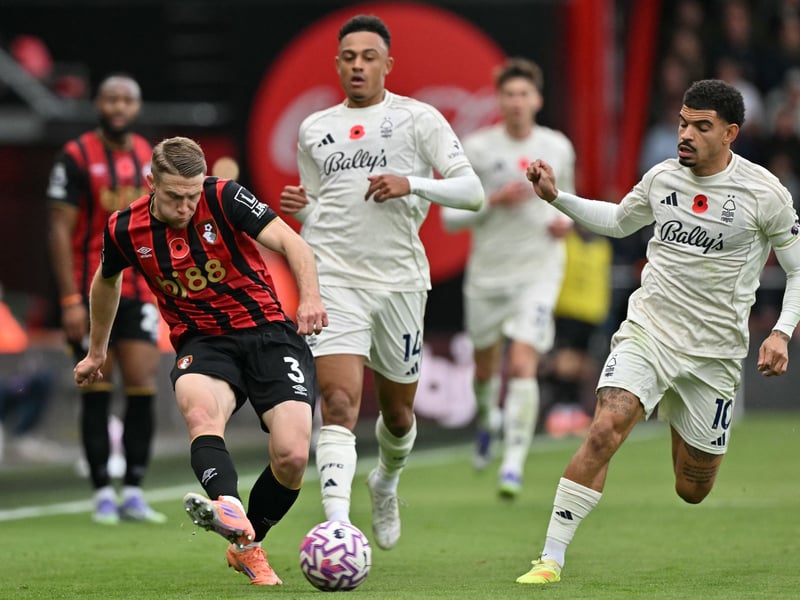 Got up and down Bournemouth's left-hand side throughout their 2-0 win over Forest, constantly whipping in dangerous crosses.