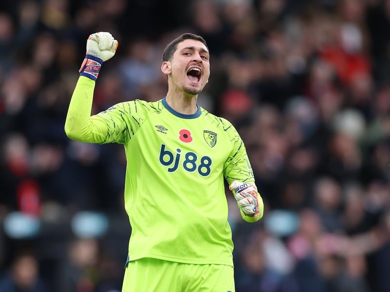 The Bournemouth goalkeeper made a handful of impressive saves to preserve his clean sheet in a 2-0 win over Nottingham Forest.