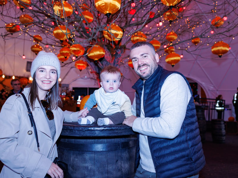 Little Luca with Georgia and Adam enjoying The Lantern Lounge.