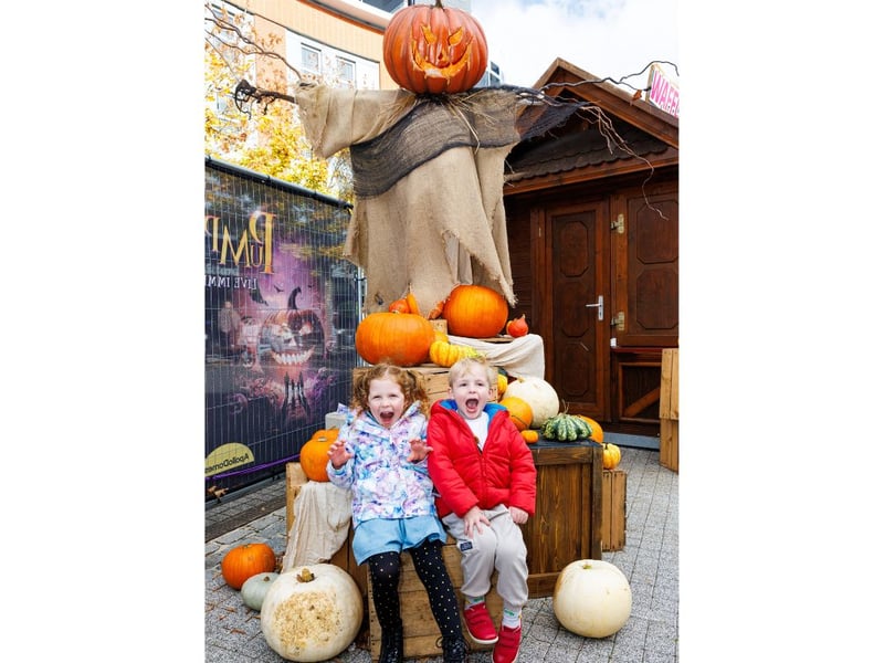 Ferne and Miles enjoying their time at Pumpkinville