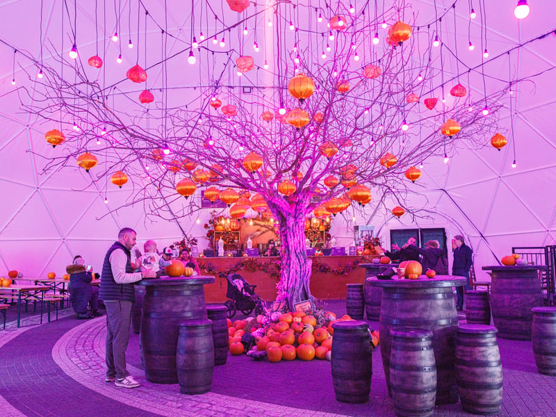 The bar and café area at Pumpkinville in Gunwharf.