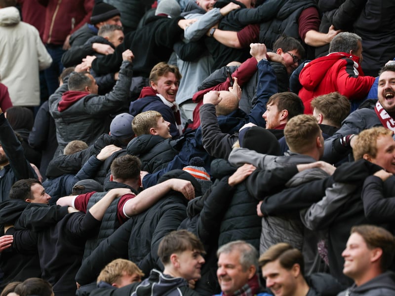 Hearts fans revel in a mammoth win over Celtic at Tynecastle.