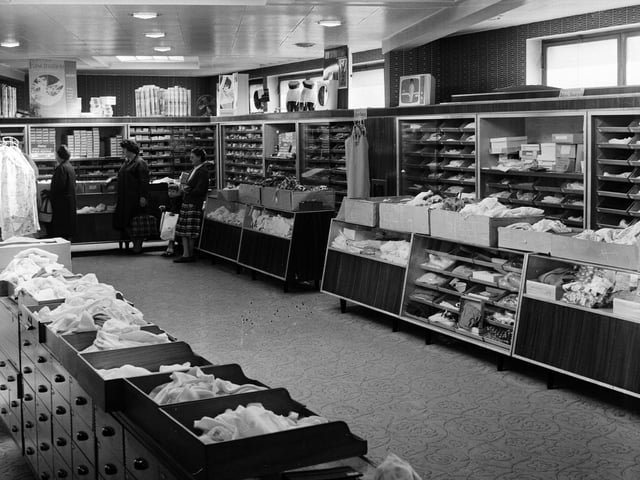  The lingerie department in the Leith Provident store in April 1966.