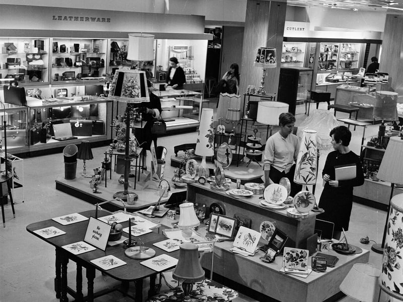 The Jenners homeware department housed in a new extention to the Princes Street store in August 1967.