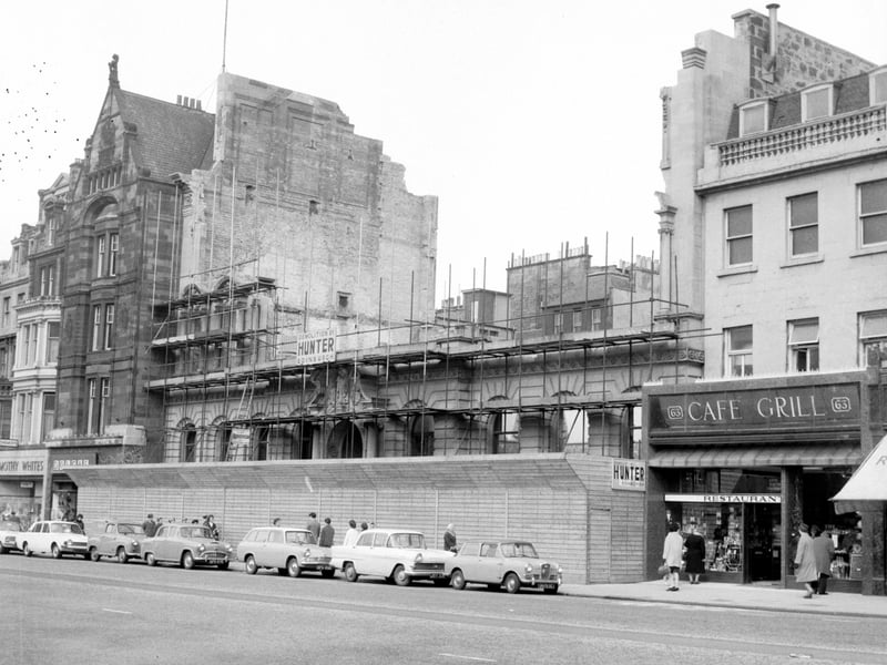 A view showing the demolision of the North Mercantile & Marine Insurance building on Princes Street in 1966.