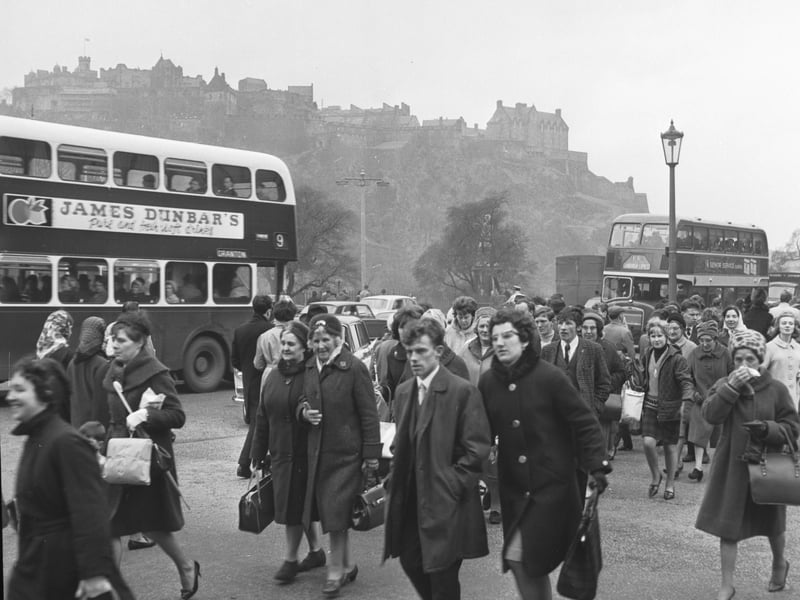 People shopping in Princes Street in April 1966.