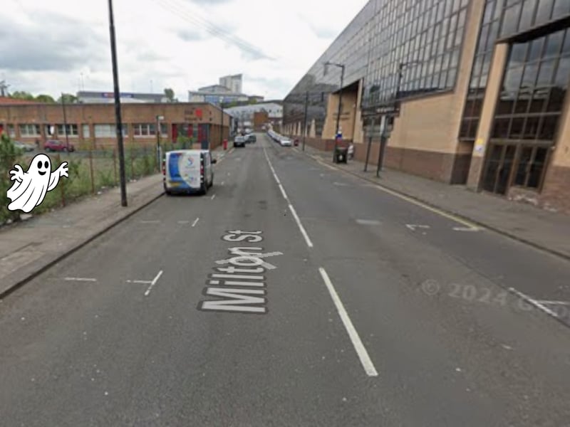Shortly after the now-demolished Milton Street School, on Milton Street, was built in the late 19th century reports started coming in of white figures floating around the playground. Rumours spread and crowds of thousands turned up to try and see a ghost for themselves. It was thought that it was an illusion caused by reflecting lamplight but non-sceptics believe the figures to be the victims of a nearby mill disaster.