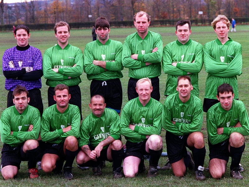 Jockey of the Wakefield Express Sunday League pictured in November 1998. Back row, from left, are Simon Roberts, Richard Vickers, Graham Hall, Neil Fowler, John Shaw and Danny Firth. Front row, from left, are Paul Calvert, Dave Johnson, Jon Jones, Marc Hayes, Glyn Curtis and Andrew Roberts