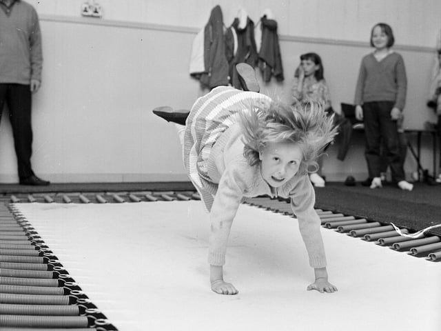 Children at the Kangaroo Trampoline Centre in Portobello's Windsor Place in 1965.