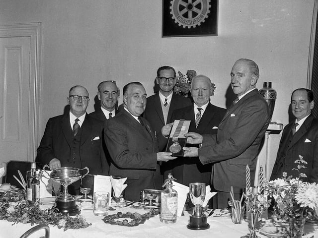 Portobello Bowling Club's annual prizegiving in Hamilton Lodge in November 1963.