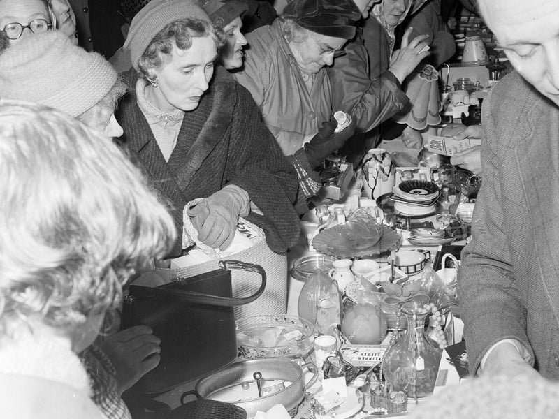 A Christmas fair in Portobello Town Hall in 1964.