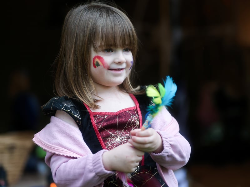 Poppy Davis-Hofbauer, 4, with a magic wand that she made at Spookesbury.
Picture: Chris Moorhouse (291025-67)