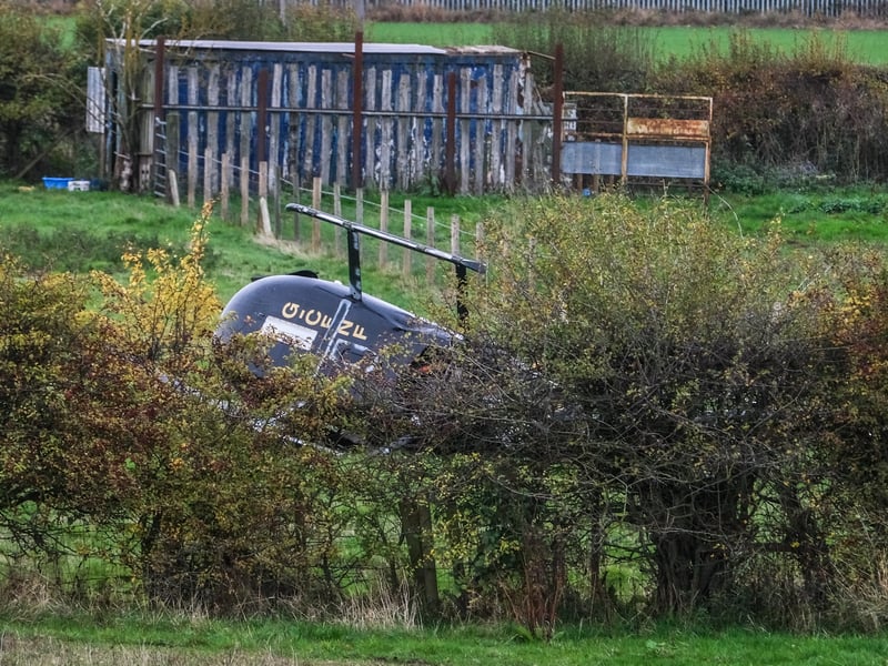 This is the stricken aircraft which crashed into a field in Doncaster this morning and took the life of a 70-year-old man, sparking a huge emergency operation.
