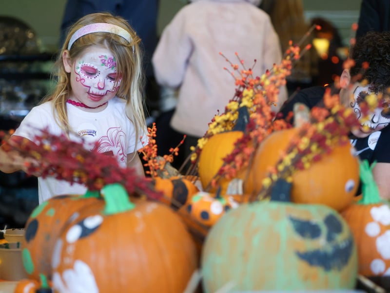 Rua Grant, 3, enjoying the activities at Spookesbury.
Picture: Chris Moorhouse (291025-69)
