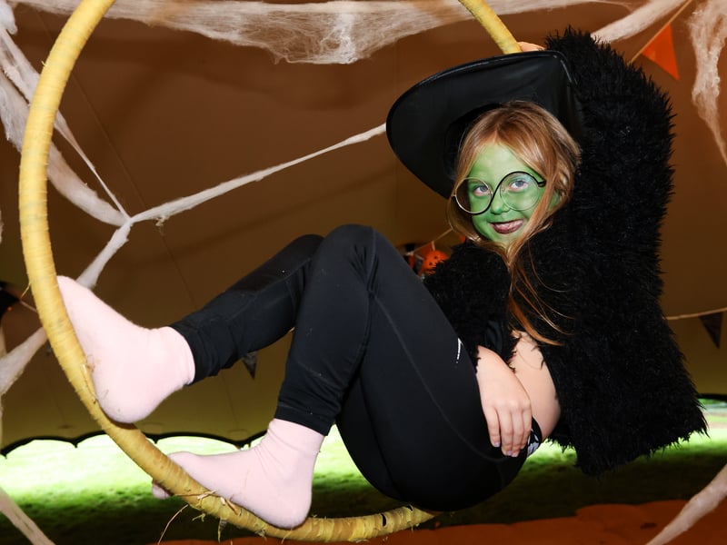 Lottie Elderfield, 7, at the Spookesbury Harvest & Haunt. Picture: Chris Moorhouse (291025-65)