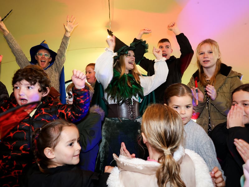 Children help the witches and wizards cast spells.
Picture: Chris Moorhouse (291025-59)