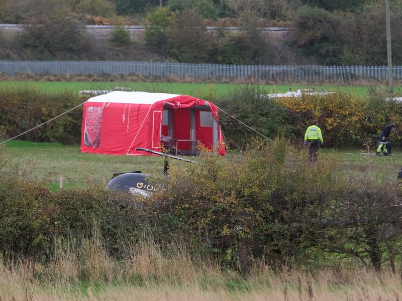 Eyewitnesses have reported at least 30 emergency vehicles at the scene with unconfirmed reports of wreckage being scattered across the field. Air crash investigators are also understood to be at the scene.