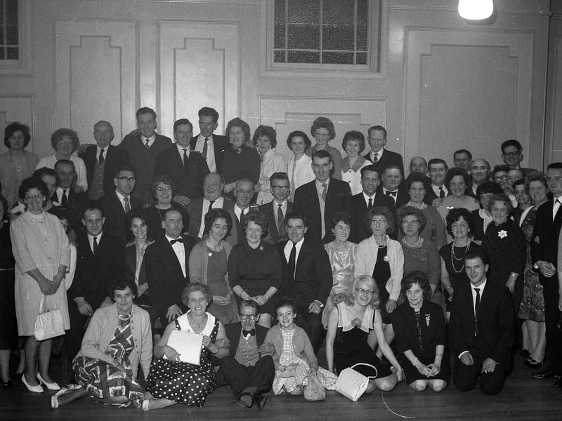 A group from Lodge Nitshill No 1478 in Paisley at a dance held by Lodge Portobello No 226.