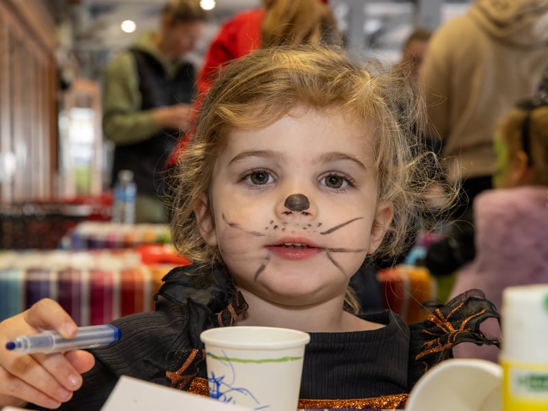 Maisie, 3, at the Port Solent Halloween Kids Club.