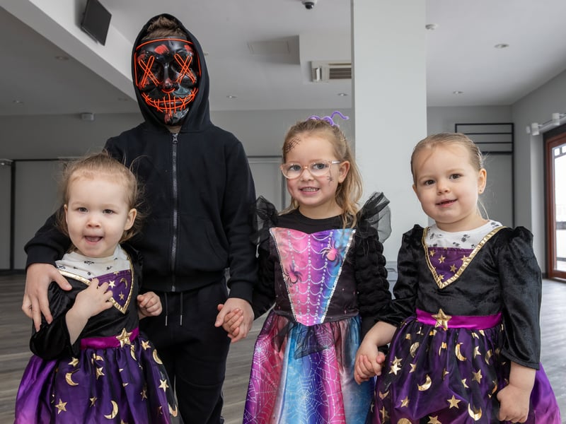 Reggie, 7, with his sisters from Portchester.