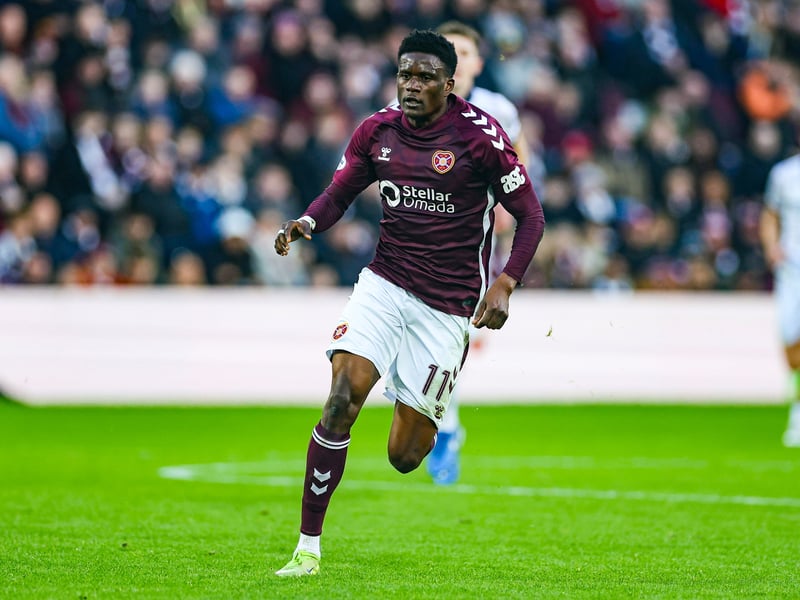 6/10 Played on the last Aberdeen defender and always looked to run in behind. Didn't get great service but  might have done better with a late chance on the run.