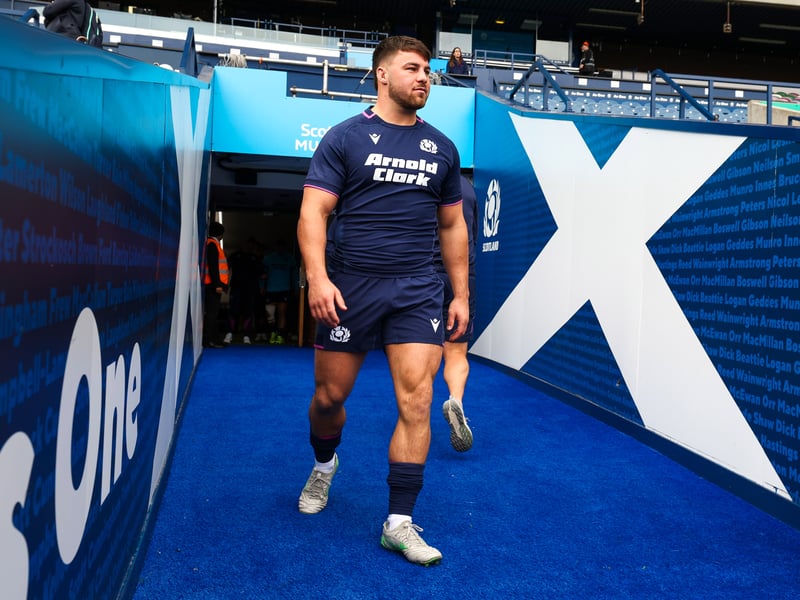 Five players were brought on at the break: props Nathan McBeth and Murphy Walker, second row Alex Samuel and Magnus Bradbury at No 8. Ross Thompson replaced Hastings at No 10. George Horne, who scored a try, and Max Williamson appeared on 51 minutes. Harri Morris (above) was introduced on 62 minutes to make his debut.