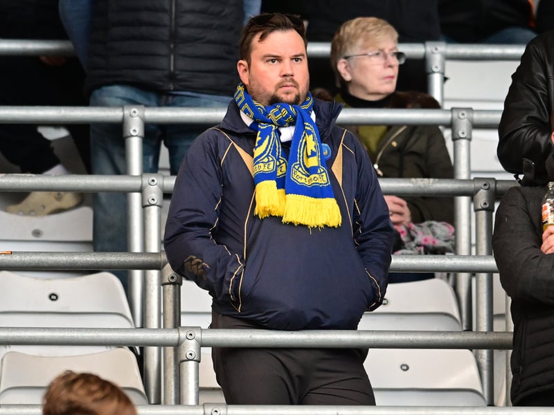 Pompey fans defiantly backed their team as they were battered 4-0 at Birmingham City. Pic: Dennis Goodwin/ProSportsImages