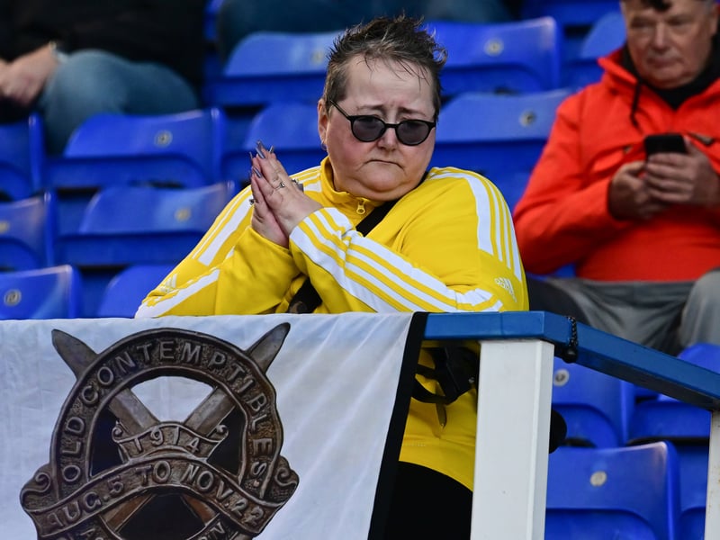 Pompey fans defiantly backed their team as they were battered 4-0 at Birmingham City. Pic: Dennis Goodwin/ProSportsImages