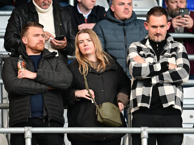 Pompey fans defiantly backed their team as they were battered 4-0 at Birmingham City. Pic: Dennis Goodwin/ProSportsImages