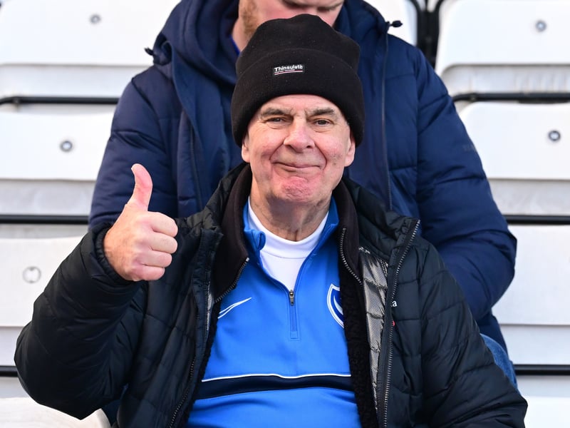 Pompey fans defiantly backed their team as they were battered 4-0 at Birmingham City. Pic: Dennis Goodwin/ProSportsImages
