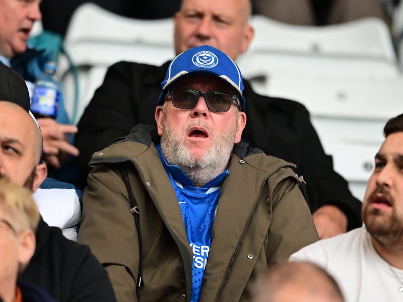 Pompey fans defiantly backed their team as they were battered 4-0 at Birmingham City. Pic: Dennis Goodwin/ProSportsImages