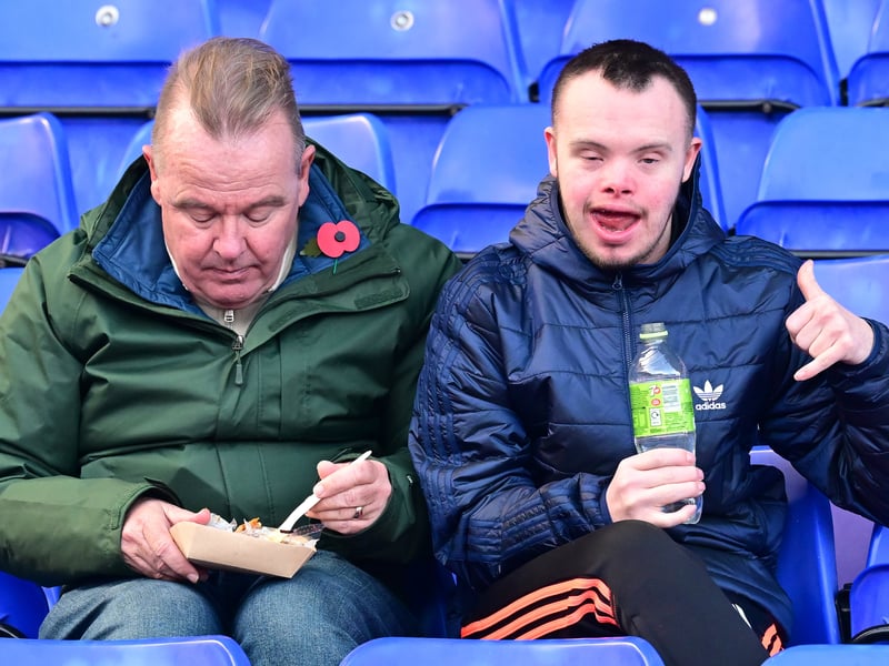 Pompey fans defiantly backed their team as they were battered 4-0 at Birmingham City. Pic: Dennis Goodwin/ProSportsImages