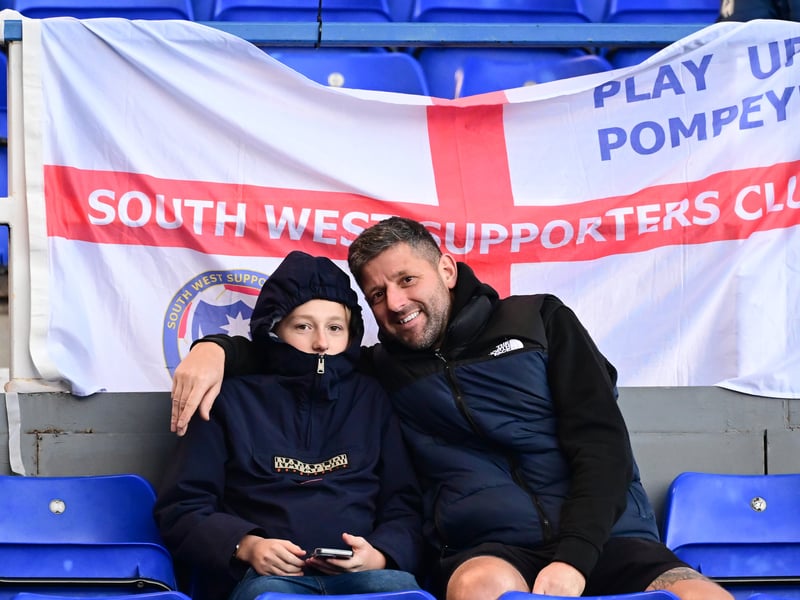 Pompey fans defiantly backed their team as they were battered 4-0 at Birmingham City. Pic: Dennis Goodwin/ProSportsImages