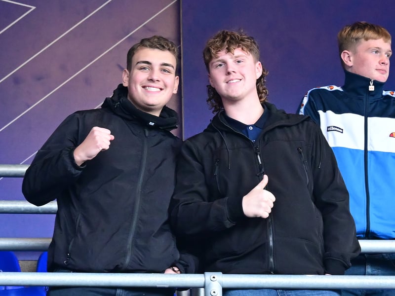 Pompey fans defiantly backed their team as they were battered 4-0 at Birmingham City. Pic: Dennis Goodwin/ProSportsImages