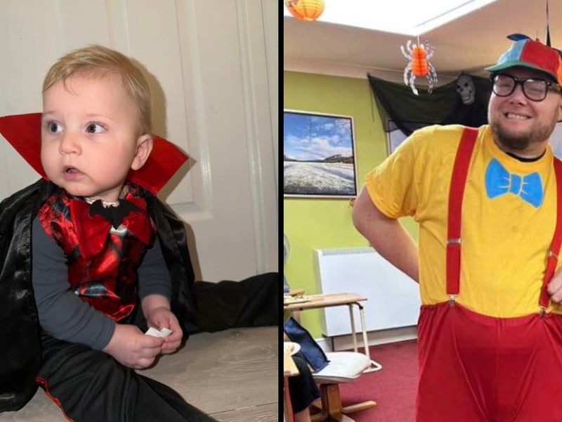 Thanks to Sherelle Rosam and Chris Williamson for these. Chris took his at a Halloween party at Oakland’s Care Home where both he and a resident wore matching outfits