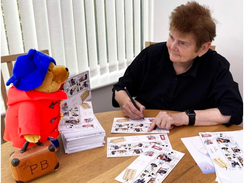 A big moment arrived in 2023 when Sheila was asked to sign first day covers of Paddington envelopes.