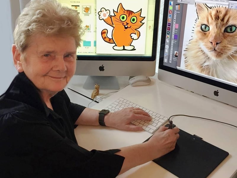 A scene from 2020 when Sheila's work was heralded in a DVD on her 80th birthday.