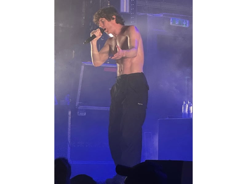 It didn't take long for Brendan to strip down.