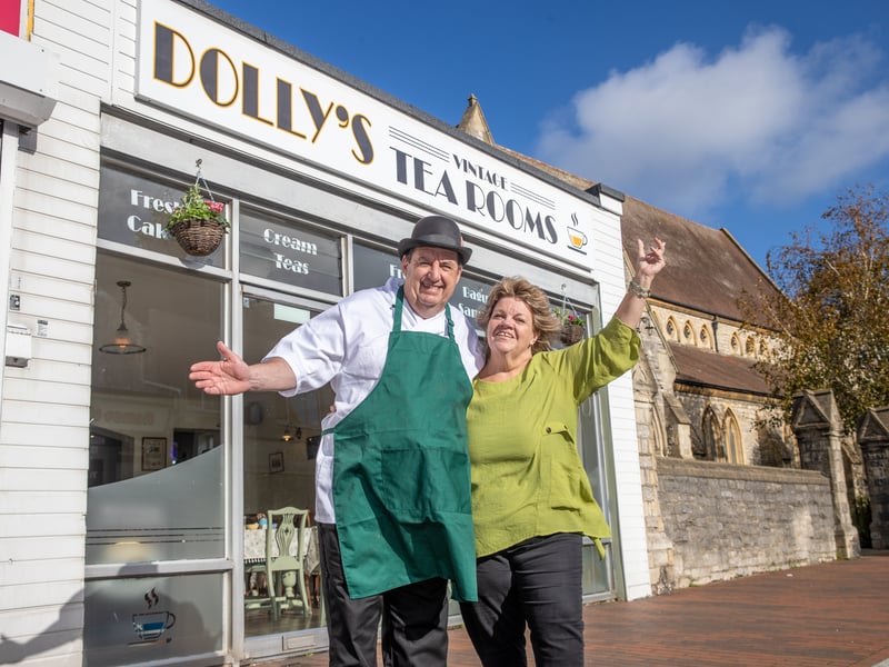 Tracy & Alasdair Hammond have celebrated the opening of Dolly's Tea Room in Stoke Road, Gosport, serving up a nostalgic dose of 1930's culture.

Pictured: Dolly's Tea Room opens 

Picture: Alex Shute